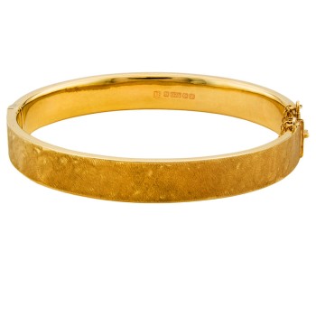 9ct Gold 12.7g Vintage Hinged Bangle B'Ham  1973